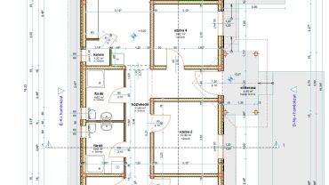 proiect casa din lemn 4 camere