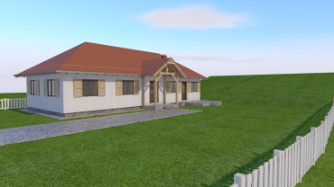 proiect casa din lemn 4 camere