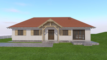 proiect casa din lemn 4 camere