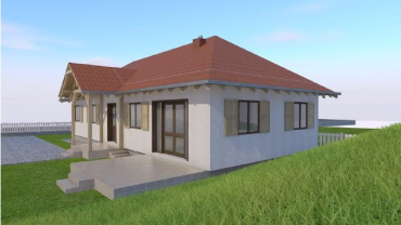 proiect casa din lemn 4 camere