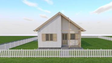 proiect casa din lemn cu 2 camere